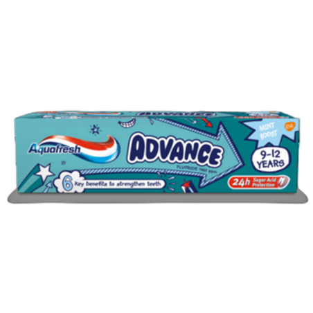 Aquafresh Advance Pasta do zębów stałych dla dzieci 9-12 lat z fluorem 75 ml